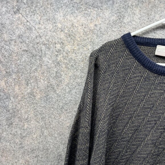 Field Masters Sweater Men Large Vintage Italy Blue Crewneck Pullover Acrylic - Picture 3 of 11